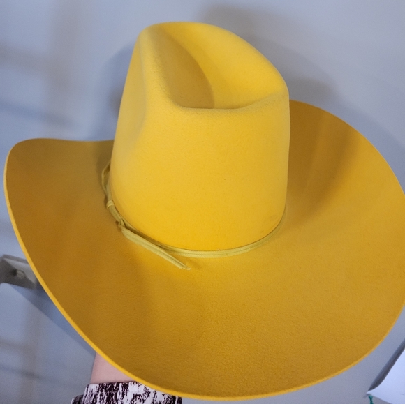 Yellow American Hat Co. Western Cowboy Hat 6 1/2 - Picture 9 of 13